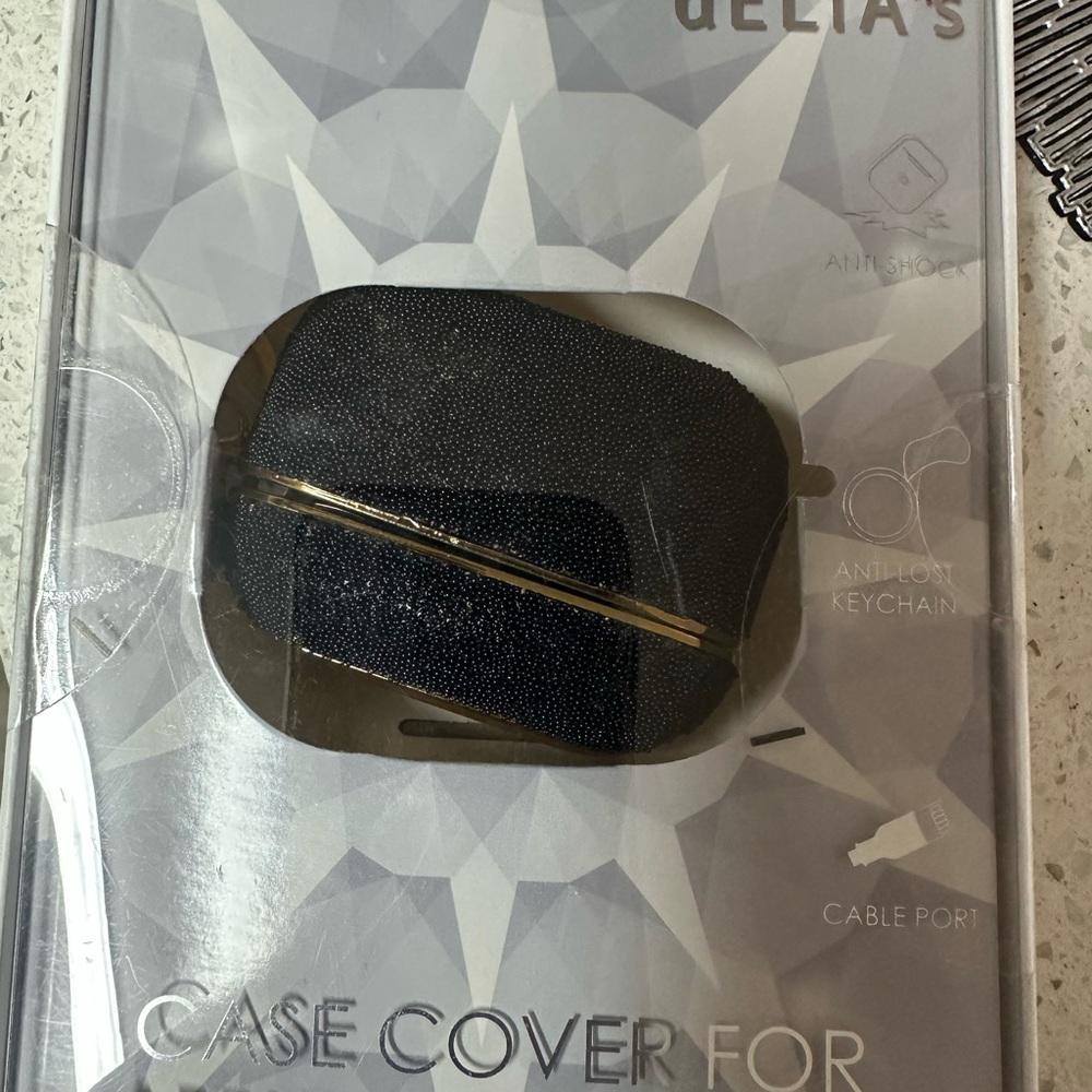 Black Glitter AirPods Case Cover